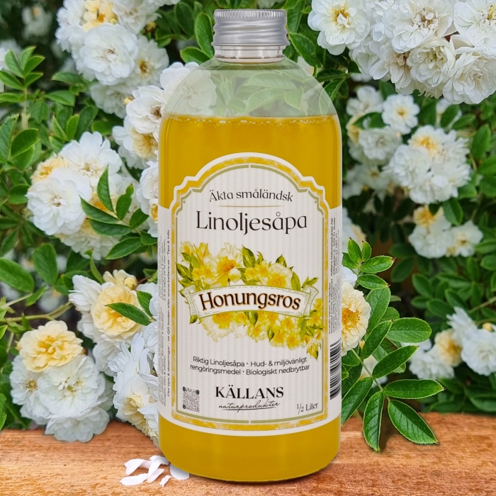 Linoljesåpa Honungsros 0,5 liter Linoljesåpa Honungsros 0,5 liter