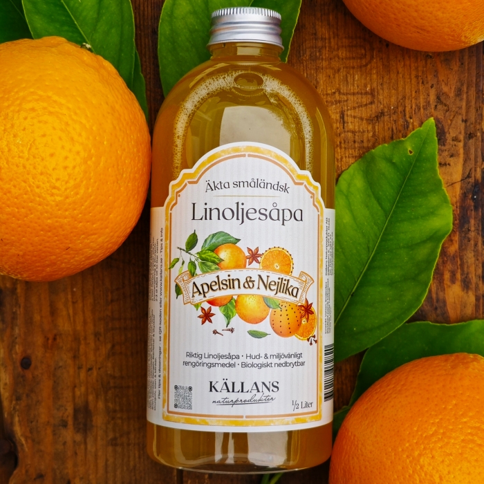 Linoljesåpa Apelsin & Nejlika 0,5 liter