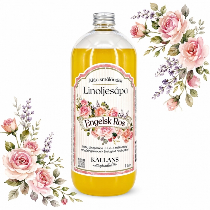 Linoljesåpa Engelsk Ros 1 liter