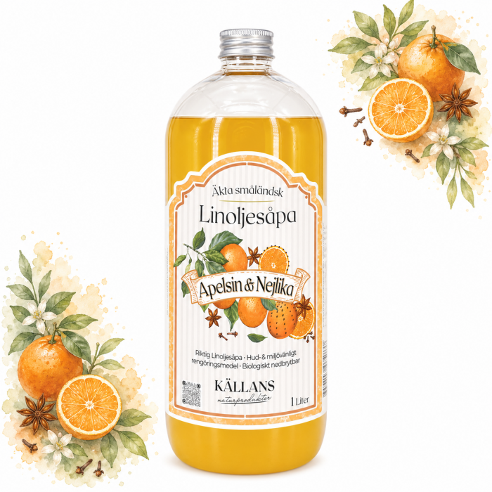 Linoljesåpa Apelsin & Nejlika 1 liter