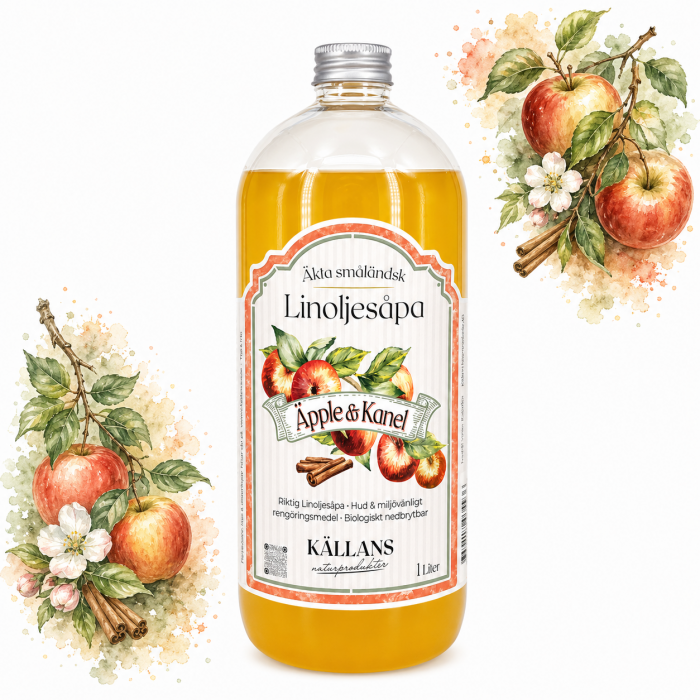 Linoljesåpa Äpple & Kanel 1 liter